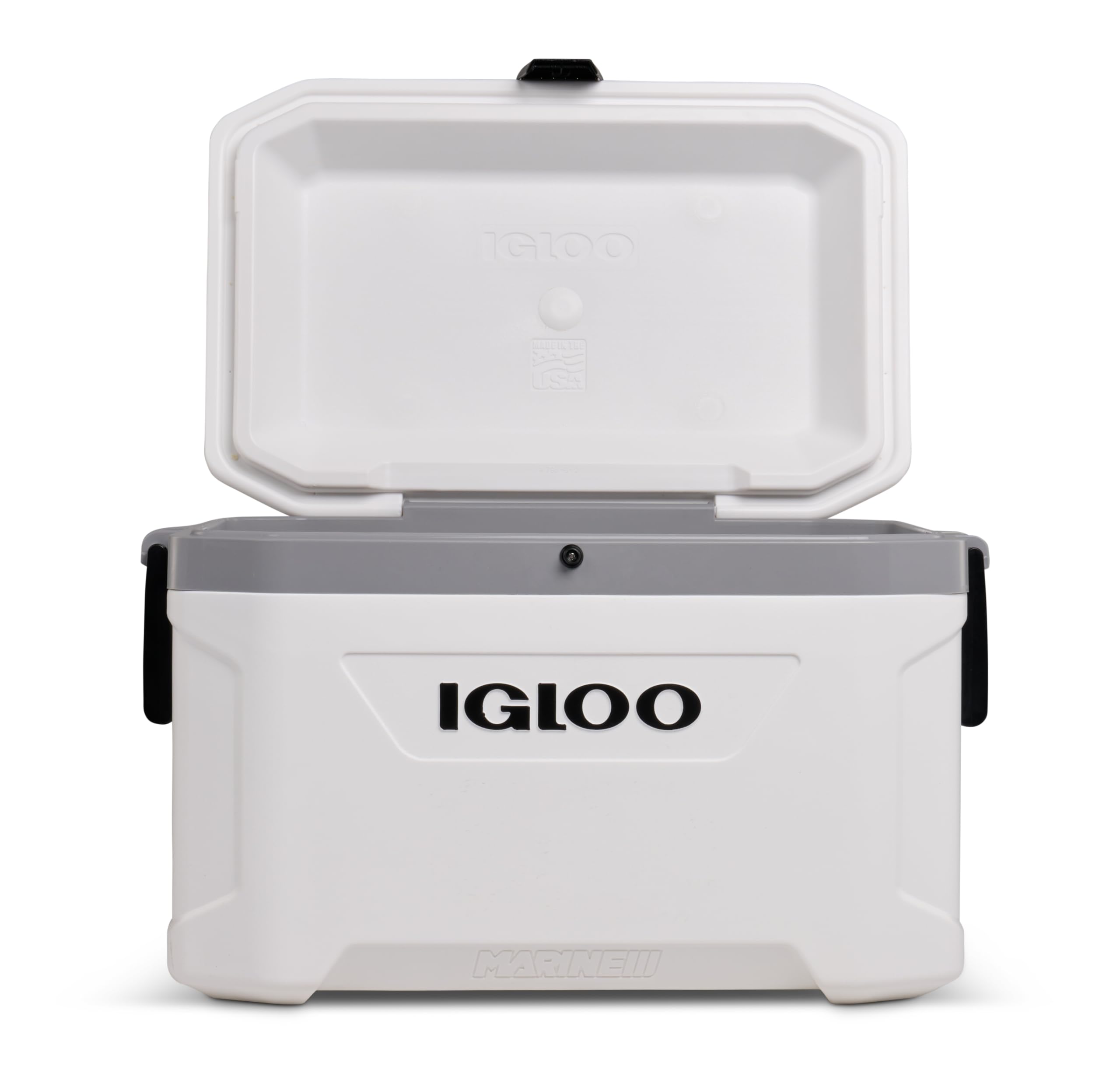 Igloo Marine Ultra 70 Qt Cooler - Passive Kühlbox 66L THERMECOOL - Weiß | THERMECOOL-Isolierung - UV-Filter - Rutschfeste Griffe - Speziell für Boote und den Einsatz am Wasser entwickelt