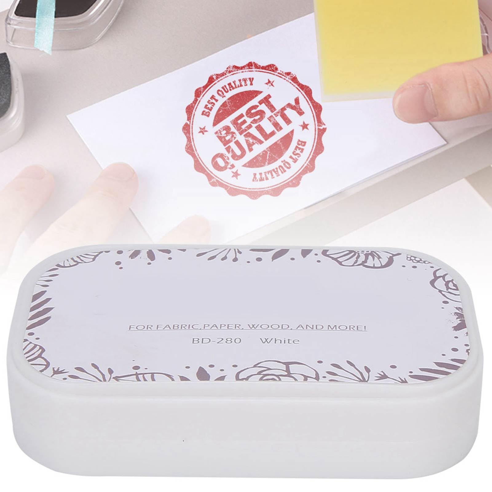 Cocoarm Poduszka z Tuszem DIY, Kolorowa Gąbka, Nie Zmywalna, do Stemplowania na Papierze, Płótnie, Drewnie, z Efektem Pudru do Wytłaczania (BD-280 porcelana biała)