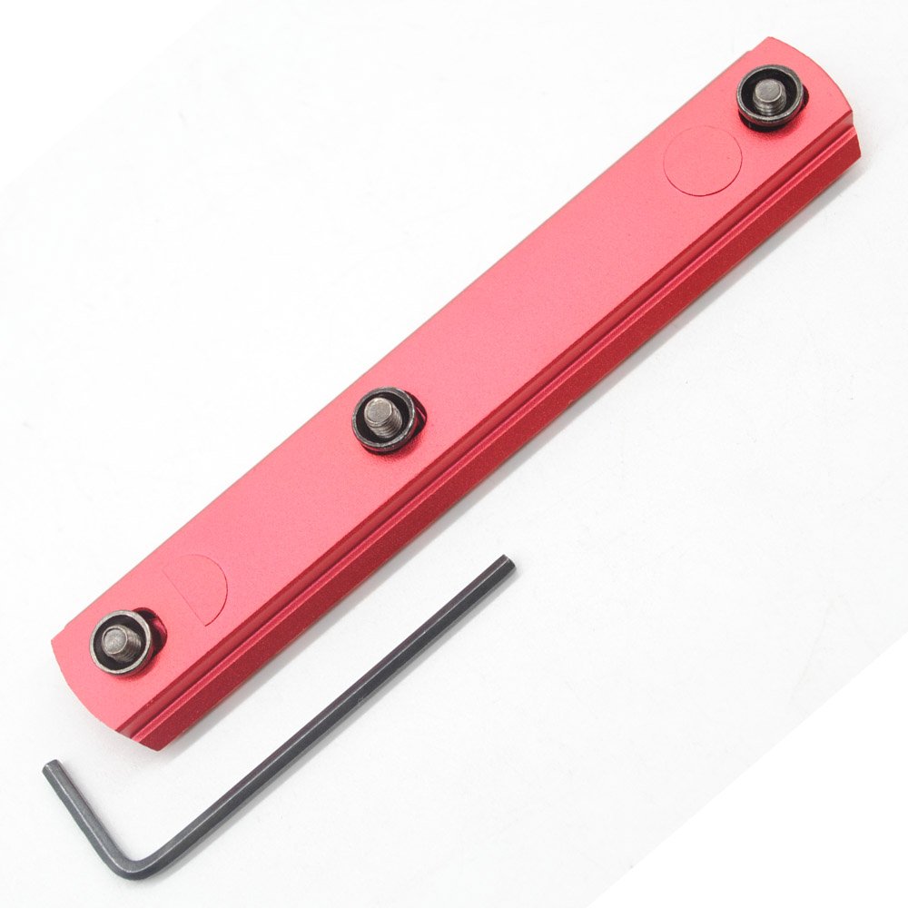 Picatinny & Weaver Keymod Rail avec 11 emplacements Rouge