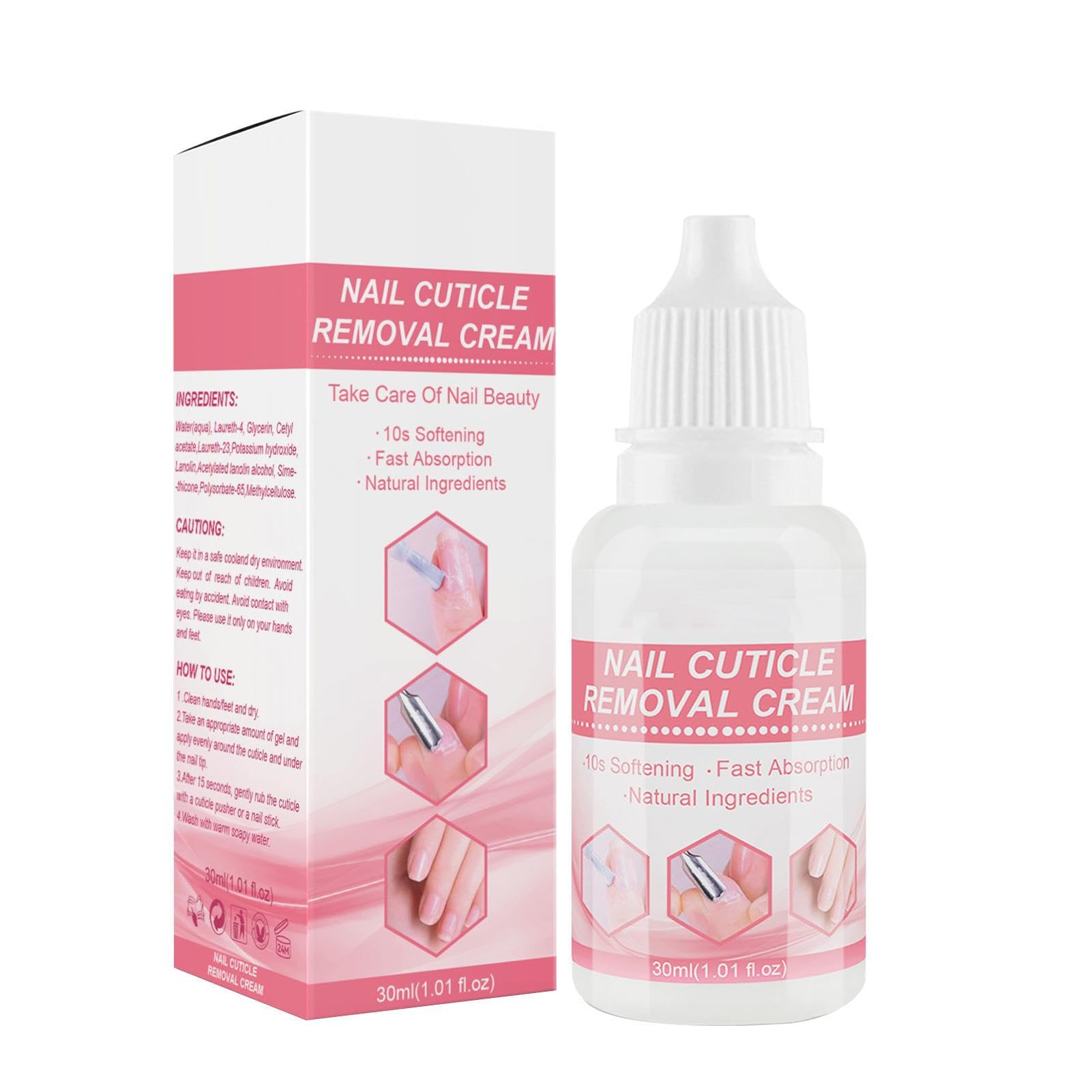 Crema per la rimozione delle cuticole | Kit per la rimozione delle cuticole | Crema rimuovi cuticole emolliente e delicata da 30 ml, ad assorbimento rapido e istantaneo, per mantenere le Skuda