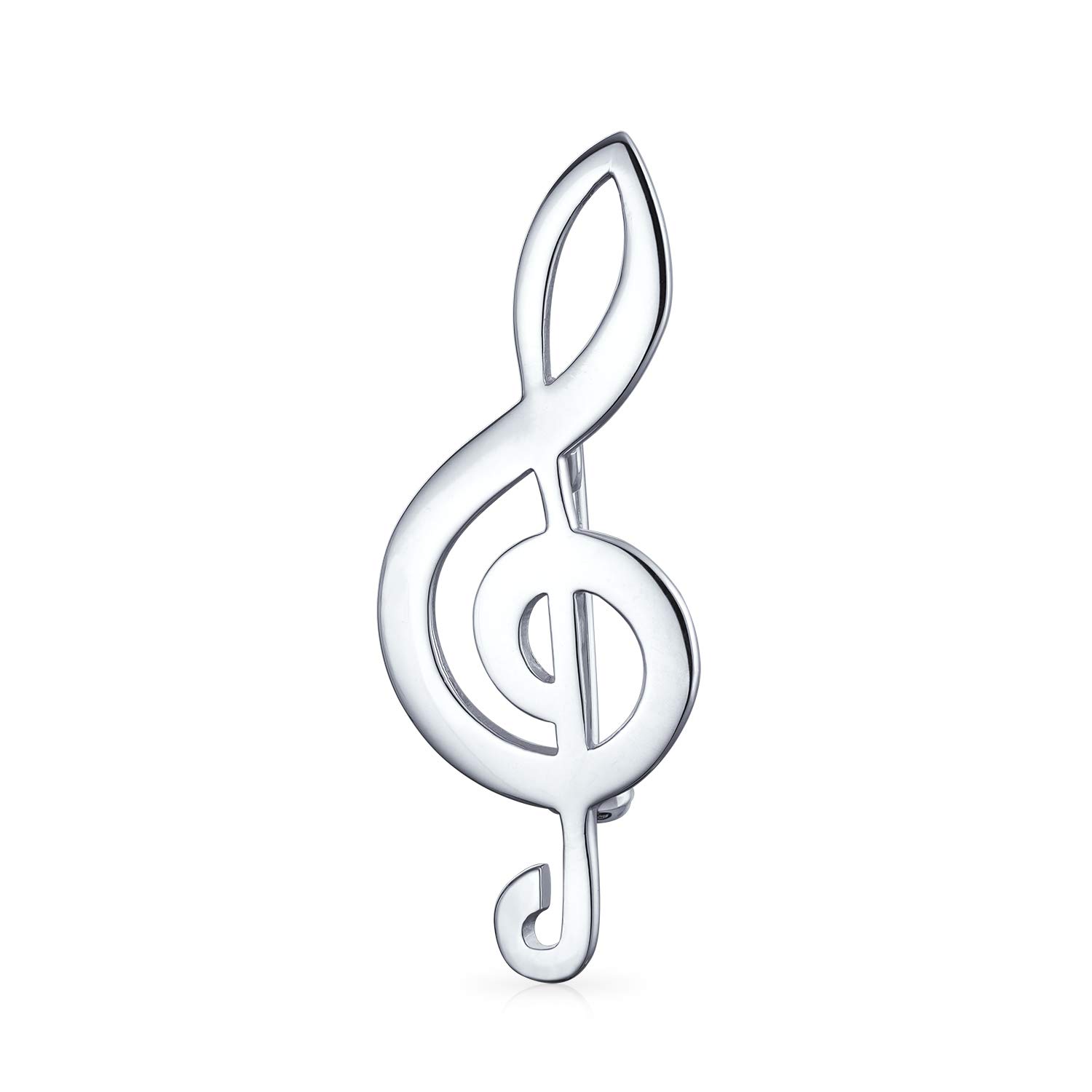 Orecchini, collana e spilla con nota musicale a chiave di sole, per donne e ragazze adolescenti insegnanti studenti, in argento Sterling 925