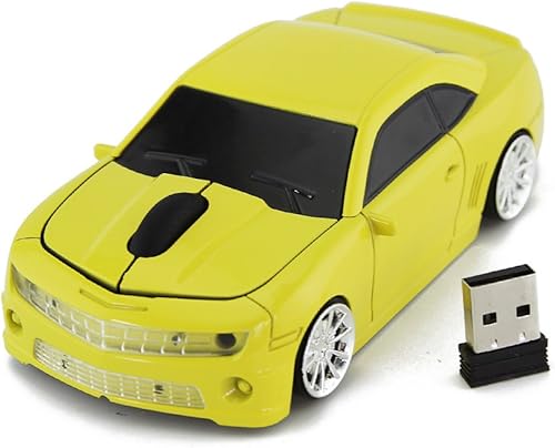 Miniatura 8 de Ai5G para CL Car Mouse inalámbrico Sport Car Shape Mouse Laptop Computadora de escritorio Ratones ópticos con faro LED Nano USB de 2.4 GHz (rojo)