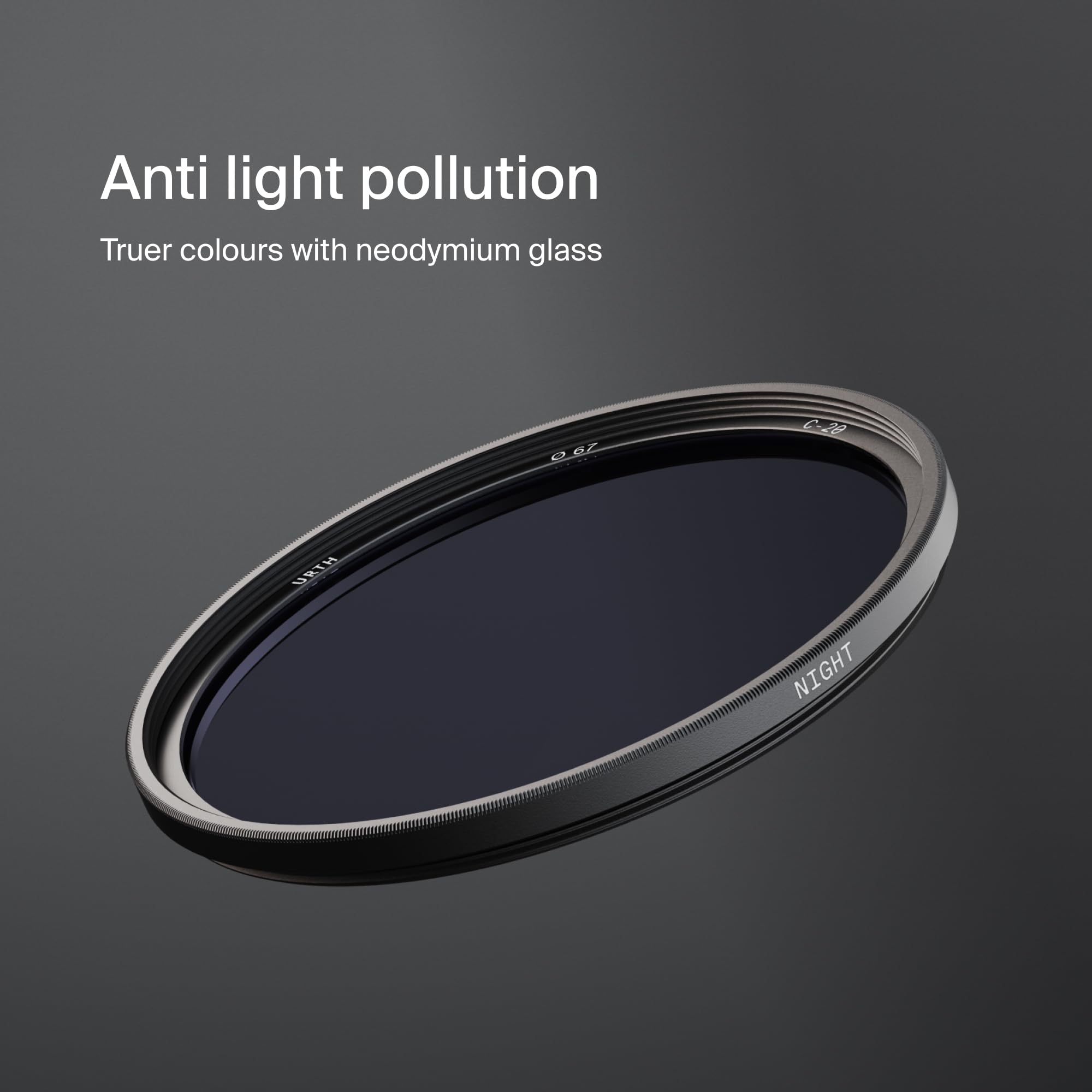 Urth 52 mm Filtro Neutral Night per Obiettivo (Plus) - Nano Rivestimento 20 Strati al Neodimio, Riduzione Inquinamento Luminoso, Astrofotografia Cielo Stellato