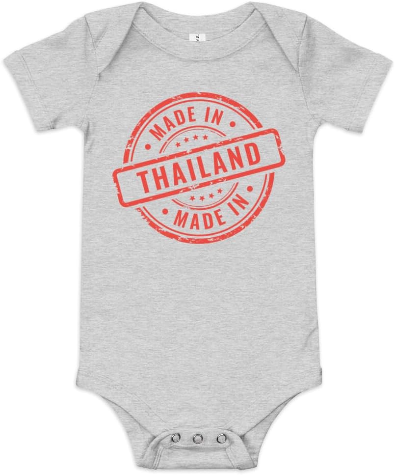 Made in Thailand baby onesie, Thai baby gift, cute baby bodysuit, Thailand pride baby, Thai baby clothes