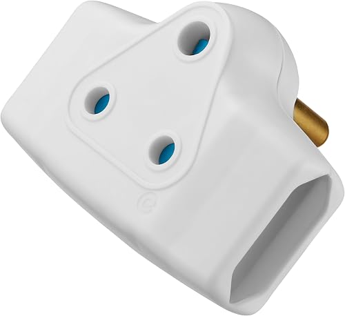 Switched 3-Way Electrical Adaptor - Safety Shutters, White