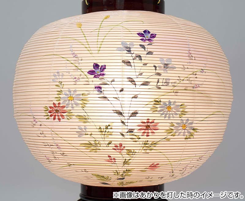 Amazon｜盆提灯 銘木行灯 花梨 絵入 大12号 玉香炉付 桐箱 電気コード 