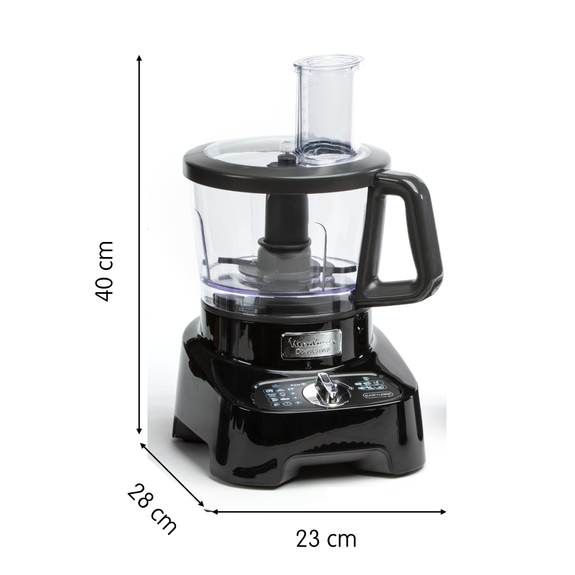 Moulinex FP8218 Double Force Robot da Cucina Multifunzione All-in-One, 3L, 1000W, 6 Velocità, 8 Accessori, 28 Funzioni, Robot Frullatore e Tritatutto