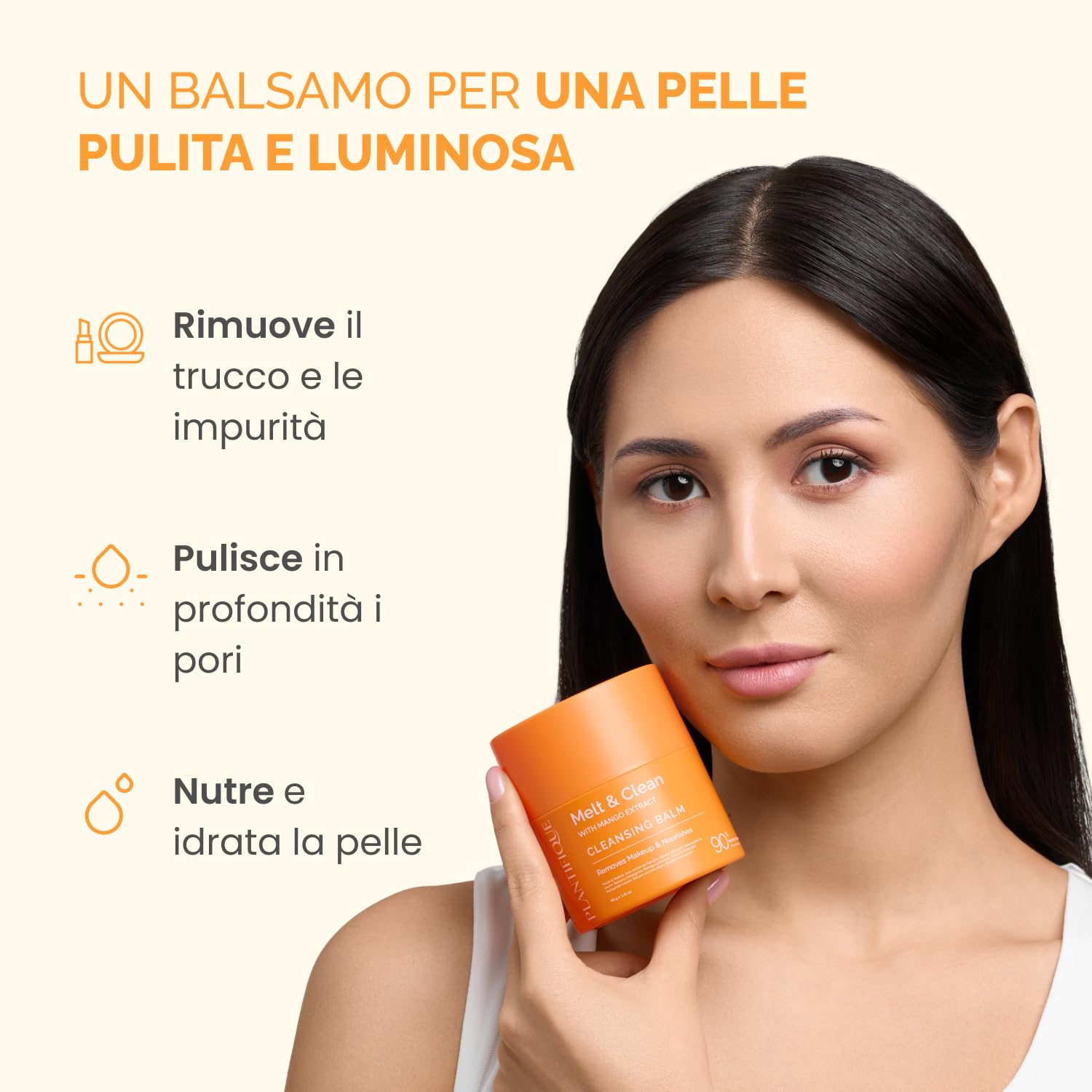 PLANTIFIQUE Maschera Viso Coreana Argilla Vulcanica - Purifica, Affina Pori, Idrata e Calma -110 g & Burro Struccante Coreano Viso e Occhi - per Doppia Detersione, Makeup Remover Waterproof - 40 g