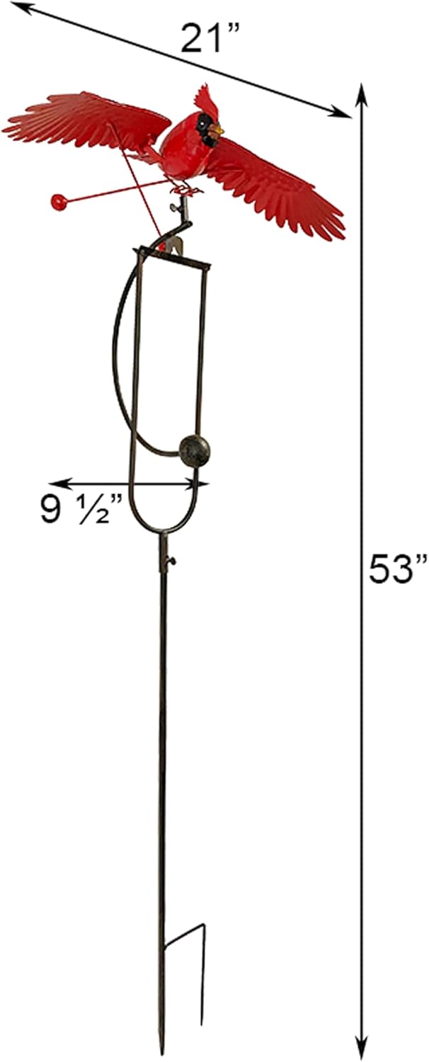 Esschert Design Flying Blue Jay and Cardinal Rocker Kit