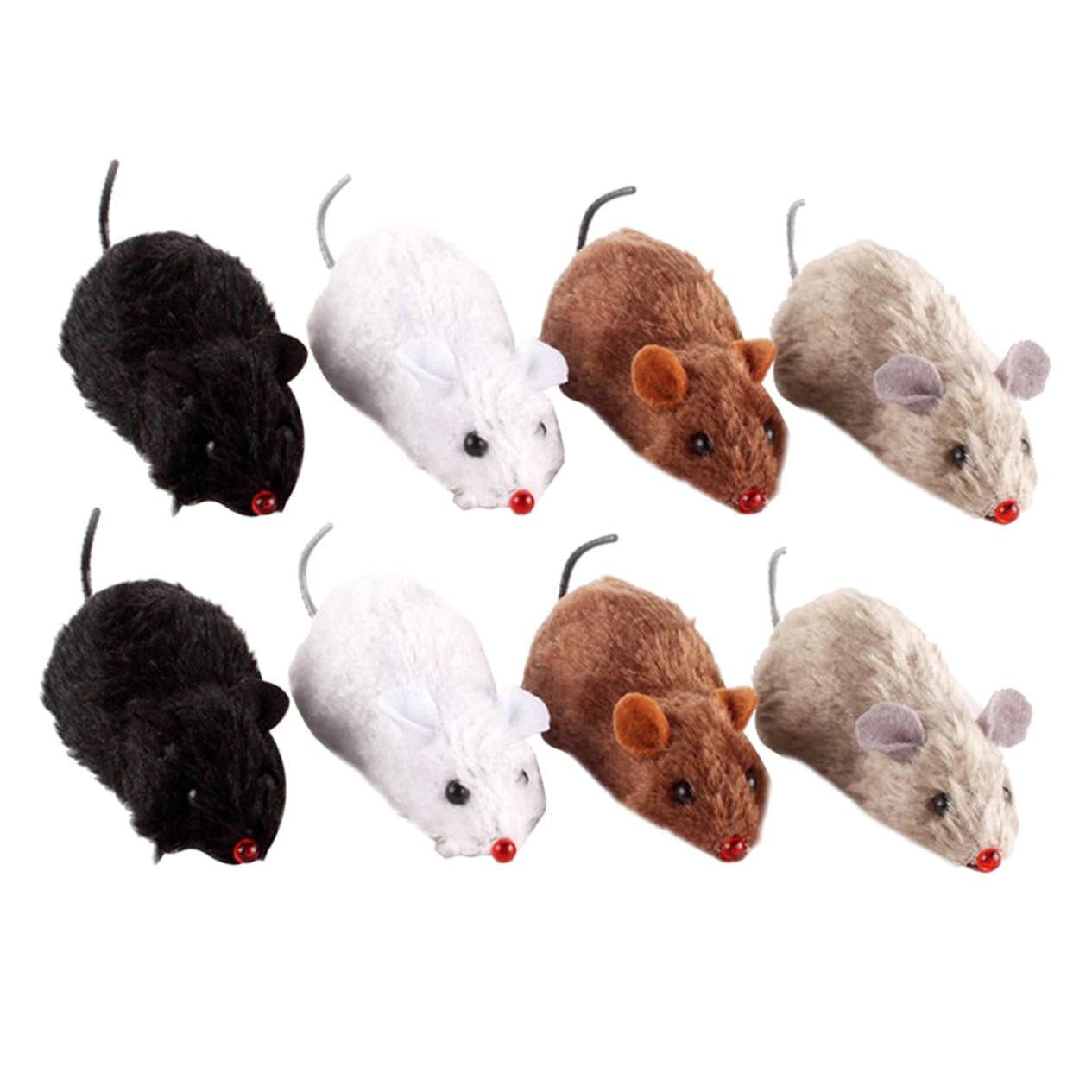 Jouet mécanique chat souris en peluche pour stimuler l'instinct de chasse