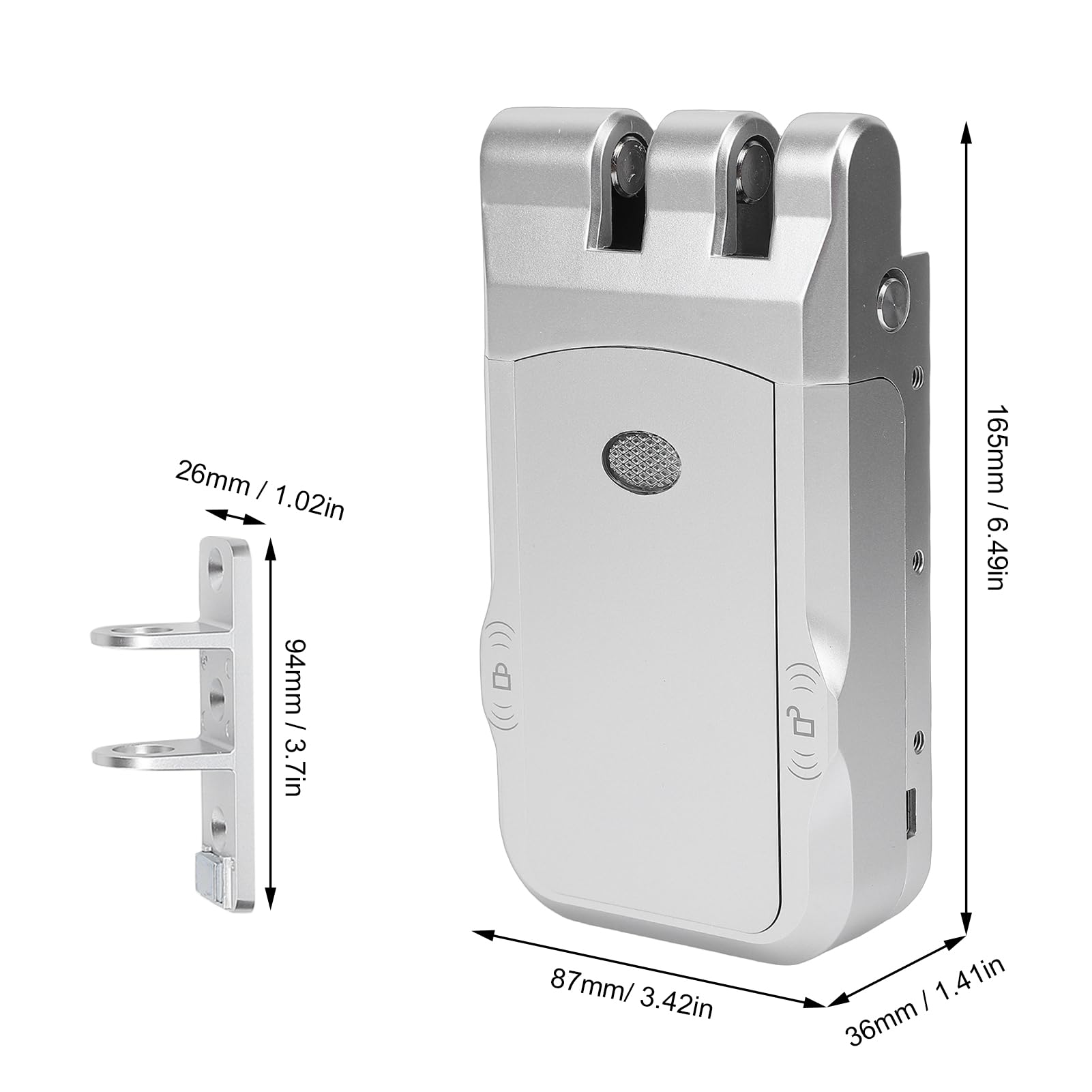 Fockety Cerradura para Puerta, Cerradura Inteligente Antirrobo Invisible sin Llave, Electrónica Inteligente de Seguridad para el Hogar con 10 Mandos a Distancia