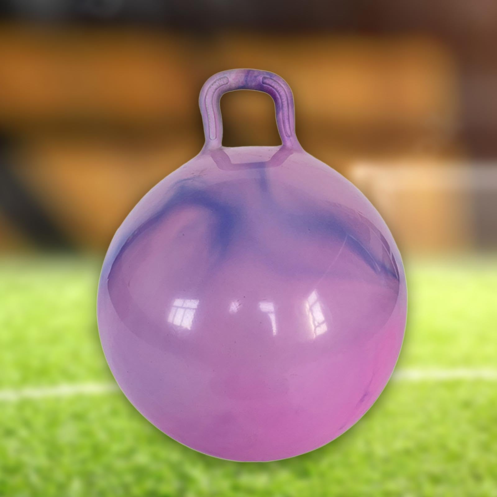 Pelota con Asa, Pelota de Ejercicio, Juego de Jardín Al Aire Libre, 55 Cm de Diámetro, para Pelota, Juguete para Niños, Púrpura Claro