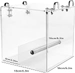 No Mess Bird Feeder, Acrylic Automatic Seed Container, Parrot Food Holder, Bird Feeder for Cage, Suitable for Small to Medium Birds