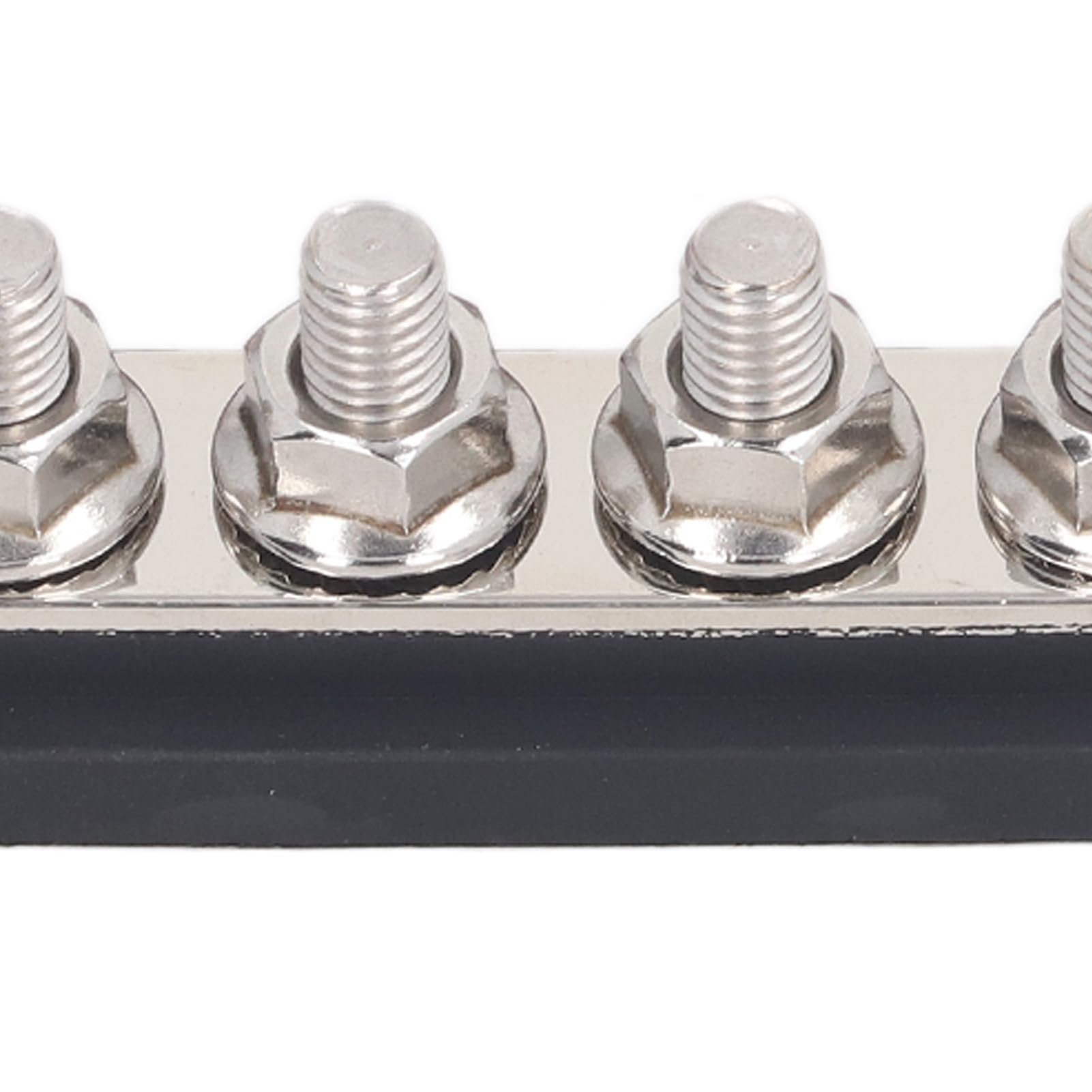 2 Pièces Barre Omnibus 6 Postes Bloc de Distribution D'énergie M8 Plaque de Cuivre Bornes en Acier Inoxydable Bornier de Batterie Goujon 150A 300VAC 48VDC avec Couvercle