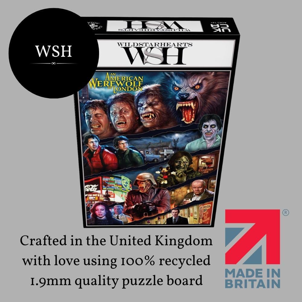 An American Werewolf 1000 Piece Gothic Horror Classic Jigsaw Puzzle - London - Peter Panayis - Adults Horror Gift