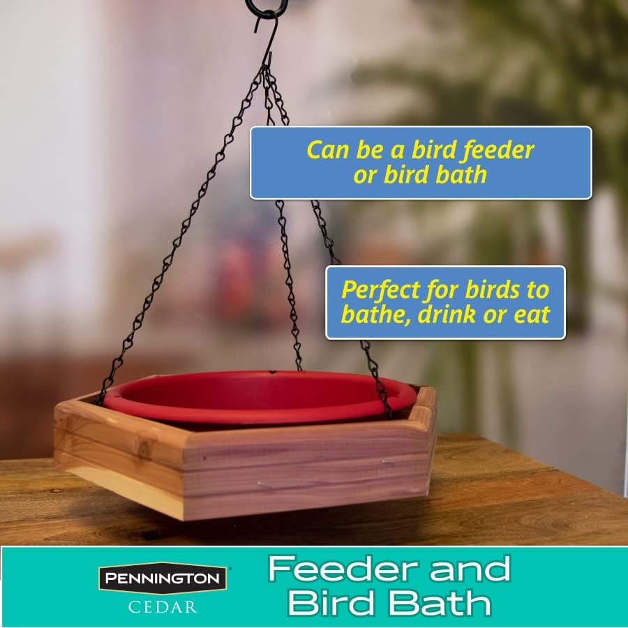 Pennington Blue Cedar Platform Bird Feeder