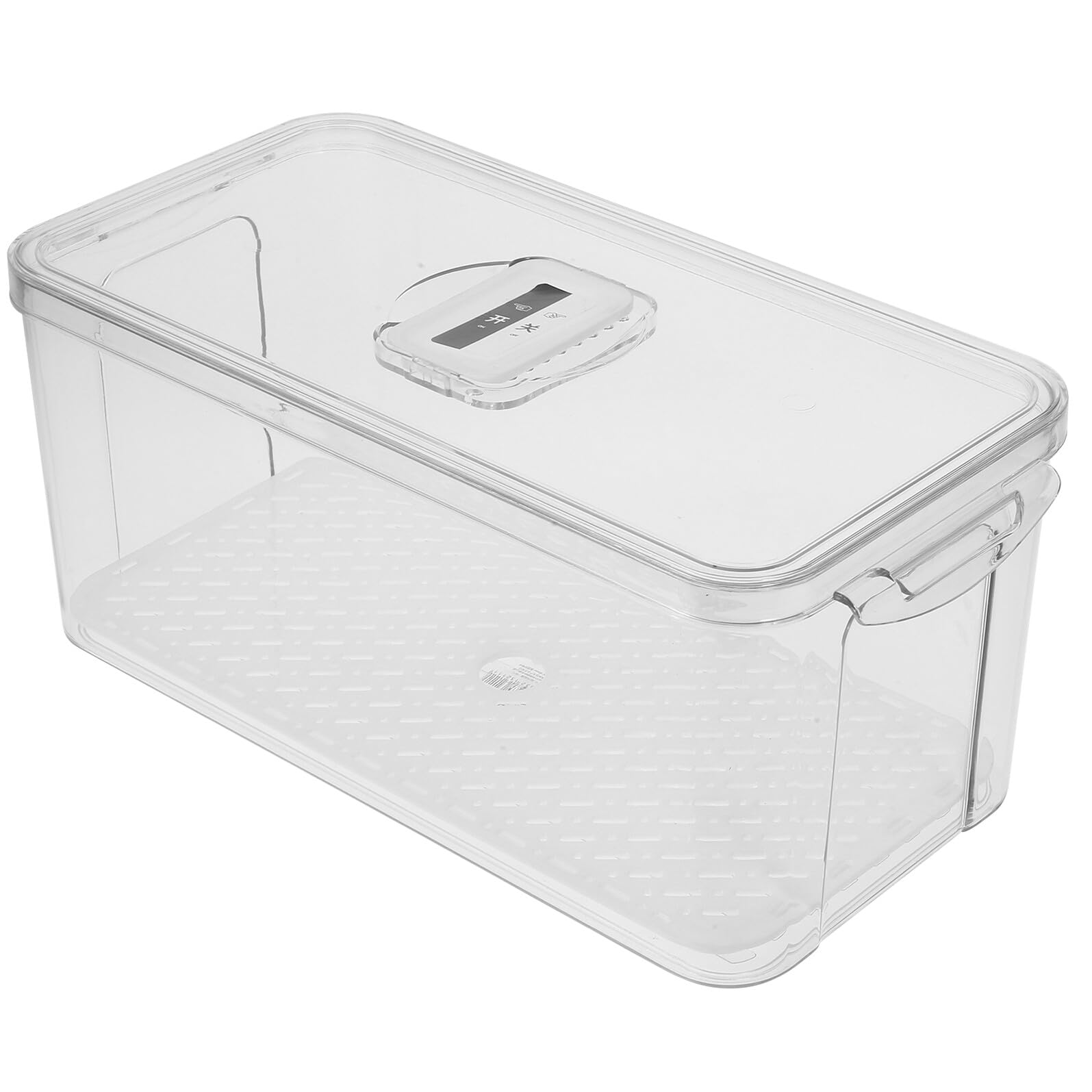 TOYANDONA Recipientes para Alimentos con Escurridor Caja de Almacenamiento Transparente Grande para Cocina Contenedor Hermético para Refrigerador y Congelador Organizador Reutilizable