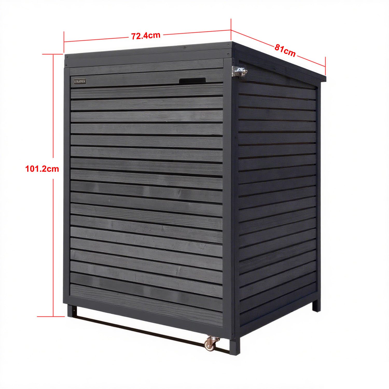 Rollatorgarage Rollatorbox Rollator Garage Multibox abschließbar Holz Aufbewahrungsbox (imprägniert in anthrazit) Geräteschuppen Schrank für Garten