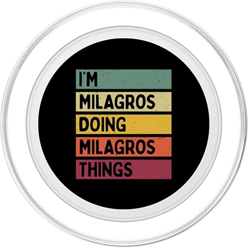 Miniatura 8 de I'm Milagros Doing Milagros Things Funny Personalized Quote PopSockets Standard PopGrip