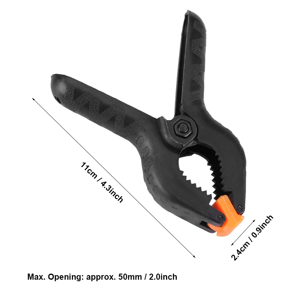 Federklemmen, 4 Zoll Nylon-Klemm-Set mit 10 Stück für Heimwerkerarbeiten Holzprojekte Fotostudio