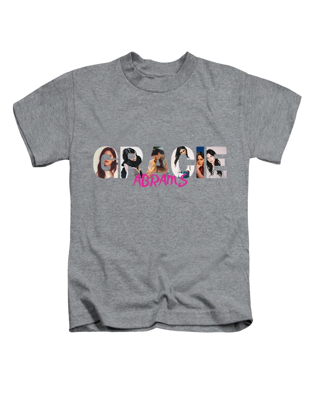 Image in Name Gracie Abrams Tee T-Shirt Funny Unisex T Shirt Top Heather Grey