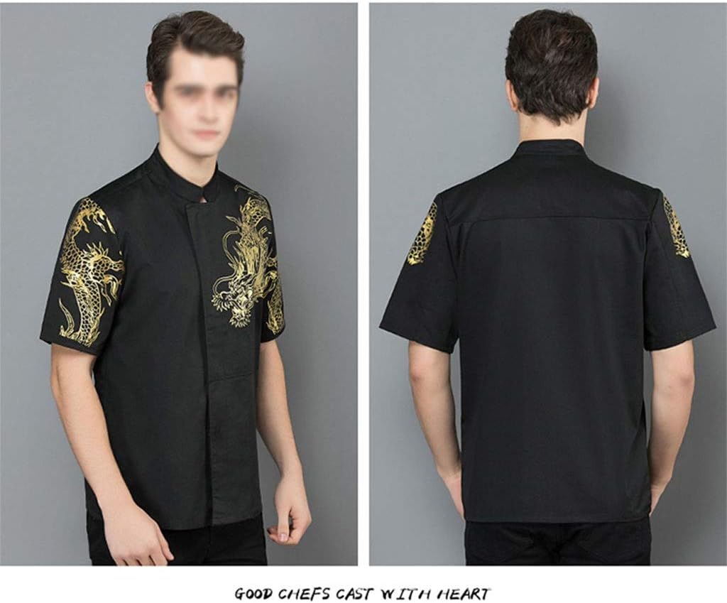 Unisex Chef Coat Men's Short Sleeve Restaurant Kitchen Cooking Chef Uniform