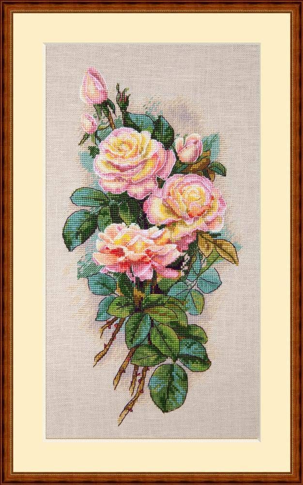 Merejka Counted Cross Stitch Kit Vintage Roses