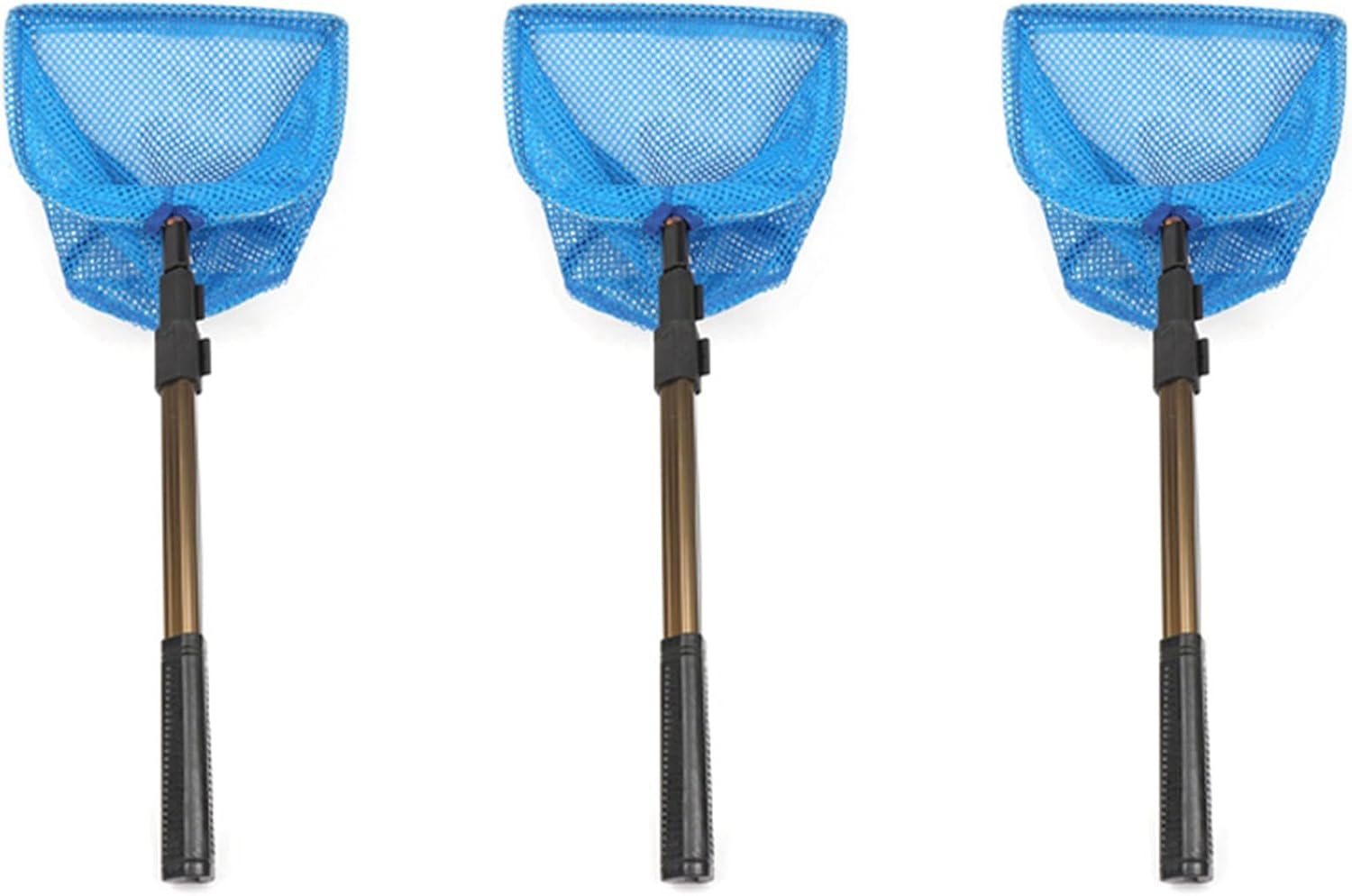 3X Portable Telescopic Scoop Net Table Tennis Ball Picker Net Ping Pong Ball Picking Table Tennis Accessories, blue