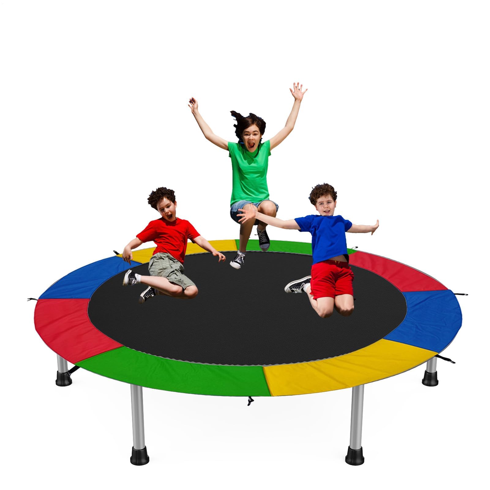 Faltbares Mini-Trampolin für Kinder und Erwachsene, dicke PVC-Abdeckungen, Sicherheitsmatte, perfekt für Indoor-Fitness-Garten-Workouts und Trainingsaktivitäten