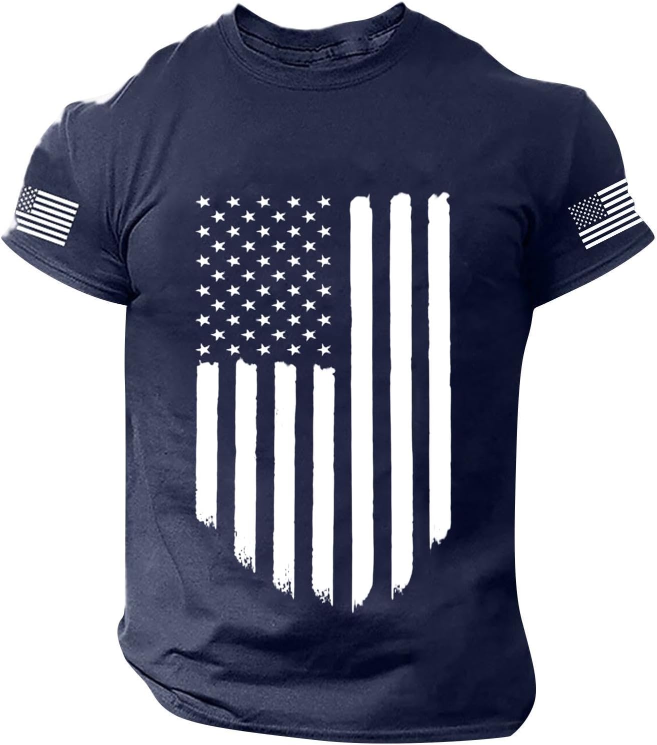 WENKOMG1 250th Anniversary USA Shirt Short Sleeve American Flag Print We The People Independence Day Patriotic, S-4XL