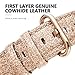 SWEES Leather Band Compatible for iWatch 38mm 40mm, Genuine Leather Replacement Strap Rose Gold Buckle Compatible iWatch Series 6 5 4 3 2 1 Sports & Edition Women And Men, Glitter Rose Gold