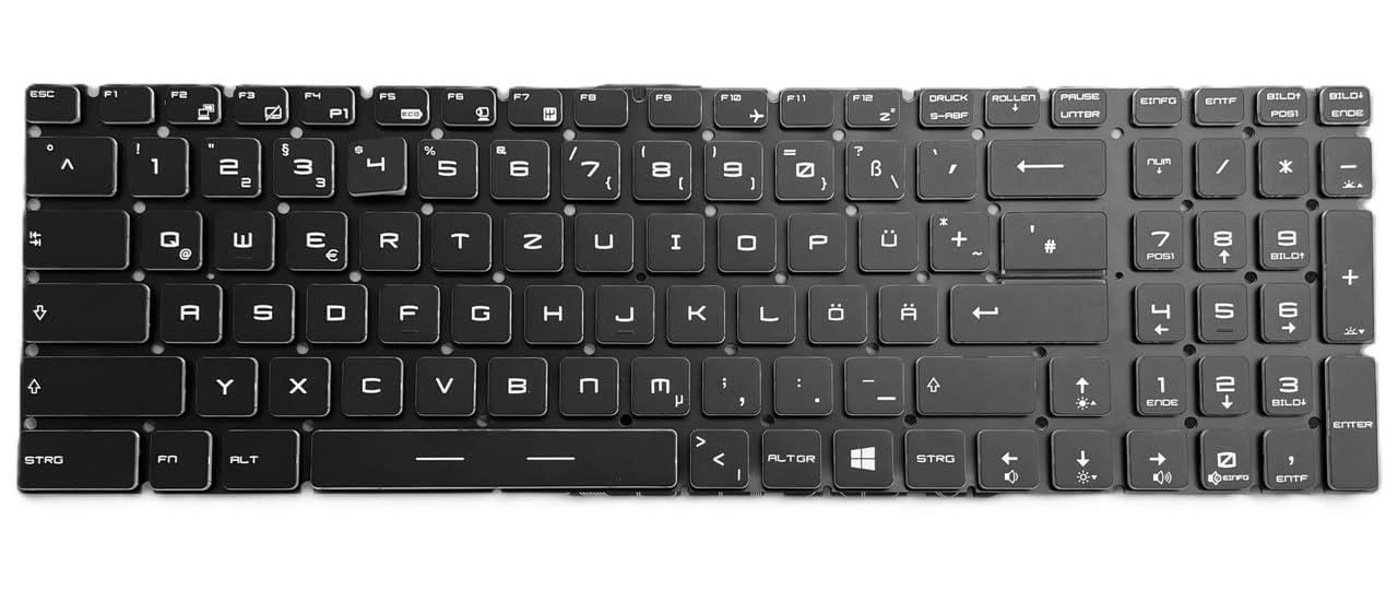 Teclado alemán compatible con MSI GT72 2PC Dominator