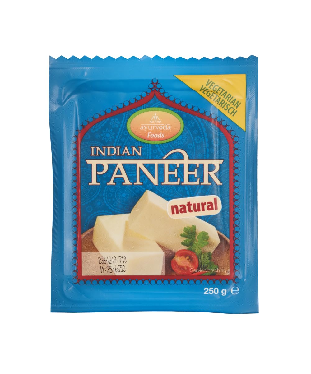 Ayurveda Foods - Paneer (Panir) Käse Natur 6er Set à 250g Vegetarisch, frei von Konservierungsstoffen oder künstlichen Aromen