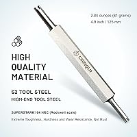 Vista 2 de Kit de herramientas de extracción de vástago de válvula de neumático, incluye herramienta de extracción de núcleo de válvula Presta mejorada, 18 PCS