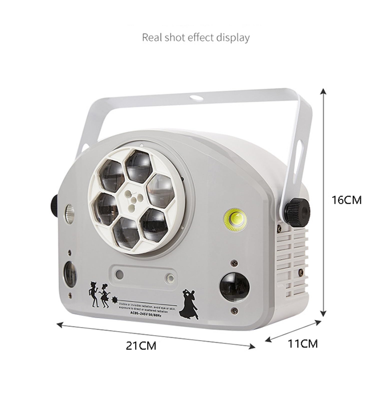 EDEDE Strobo Discoteca, 4 in 1 LED GOBO Strobe Bee Eye Patterns Project Stage Lighting Effect DJ Disco Party Dance Holiday Wedding Light per Feste da Ballo DJ di Compleanno Karaoke