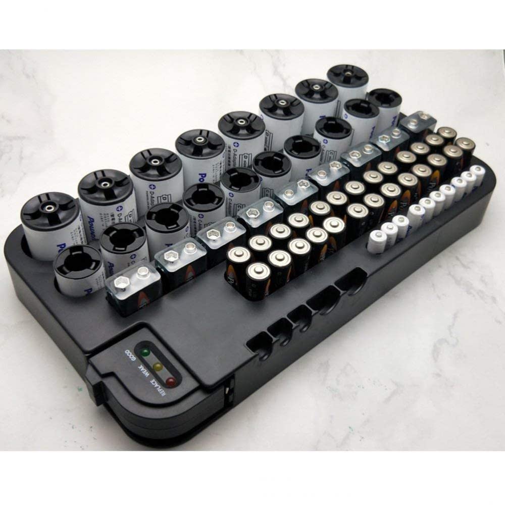 Battery Storage Organizer Rack Power Tester Case Box AA AAA 9V 72 Holder | Home & Garden | Tools | Hand Tools | Other Hand Tools-picture-24