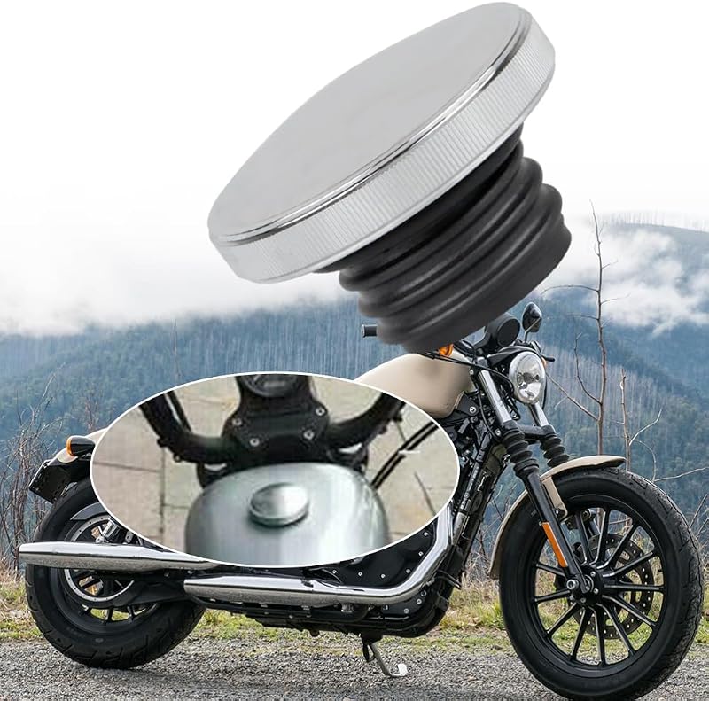 Baceyong Motorkerékpár Üzemanyagtartály Sapka - Univerzális Tanksapka 1982+ Harley Modellekhez - Gyári és Utángyártott Rendszerekhez Kompati