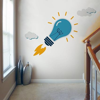 Rawpockets Decals ' Office Wall Stickers : Start Up Innovative Idea ' Large Size Wall Sticker (Wall Coverage Area - Height 70 cms X Width 100 cms)(Pack of 2)