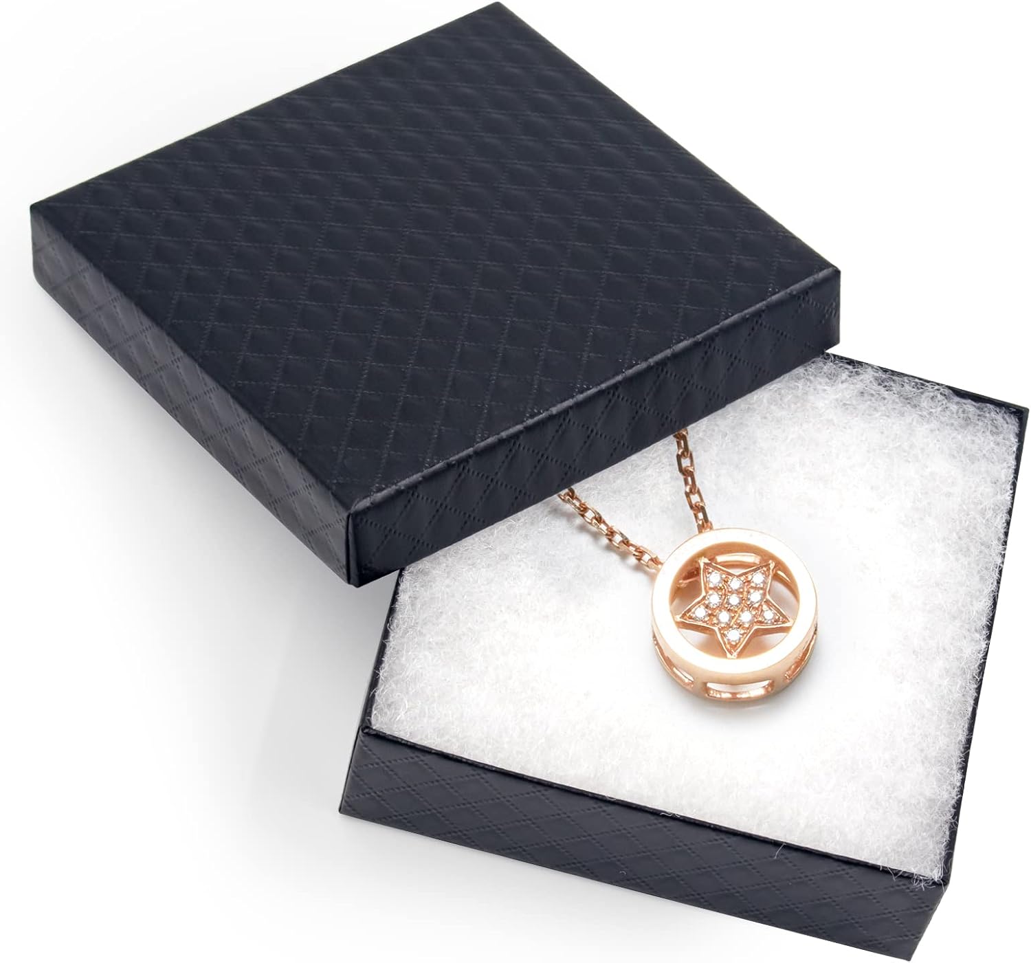 Cardboard Jewelry Black Gift Boxes 20 Pack3.5×3.5×1 inches, its apply to displaying necklaces, rings, bracelets, earrings