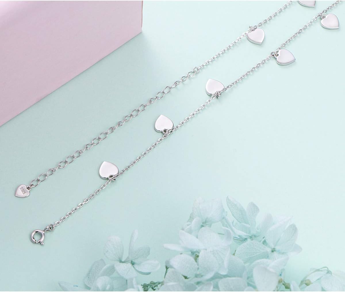 Sterling Silver Jewelry Choker Necklace Pendant Disc Chain Statement Necklace For Women 13+3 inches - Image 4