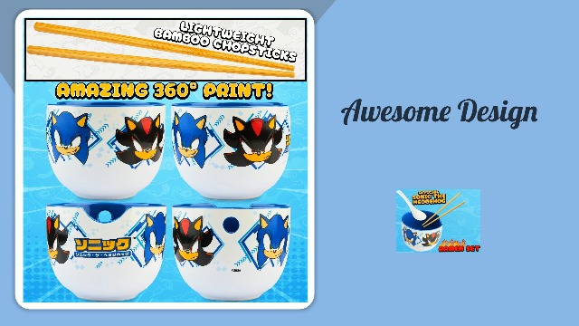 Amazon.com: Get Trend SONIC THE HEDGEHOG Ramen Bowl 3 Pc Set with