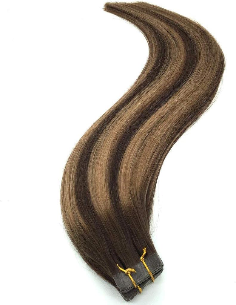 GOO GOO Tape in Hair Extensions Human Hair, 20pcs 50g 14inch - Image 5