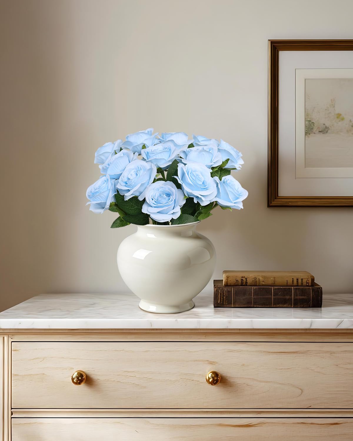 DuHouse 50 rose artificiali, blu