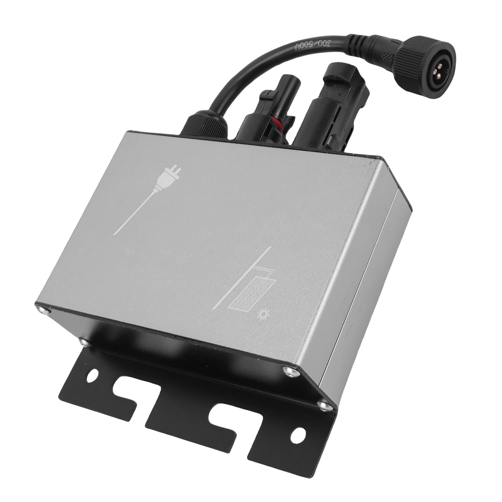 POENVFPO Mikroinwerter Sieciowy do Instalacji Fotowoltaicznej, Obudowa ze Stopu Aluminium, wodoszczelność IP45 z Zabezpieczeniem Nadprądowym i Przepięciowym, do Komercyjnych Systemów