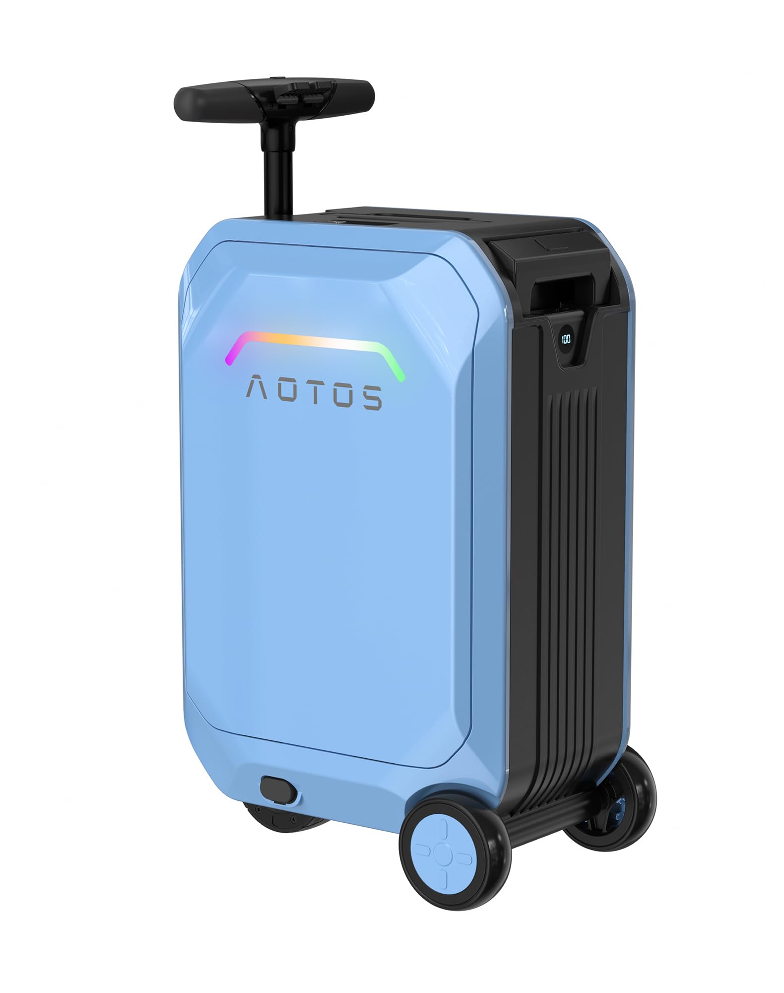 Smart Rideable luggage-Roller carry-on luggage 22x14x9-TSA Airline-Approved 22 inch Hardshell Zipperless Travel Suitcase with Rolling WheelsApp Control -Cabin