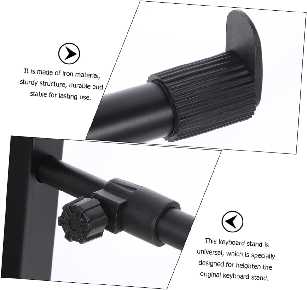 2 Sets Electronic Keyboard Stand Lightweight Telescopic Holder for Electric Pianos Portable and Space Saving Design for Travel and Live Performances