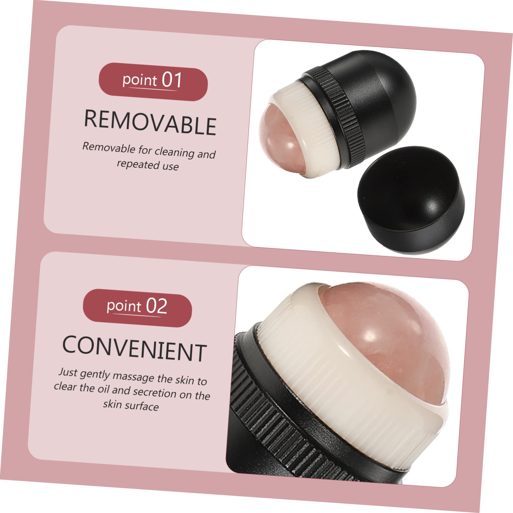 FRCOLOR 2 Juegos De Rodillos Faciales Portátiles De Jade: Herramienta Gua Sha Antienvejecimiento Accesorios Para El Cuidado De La Piel