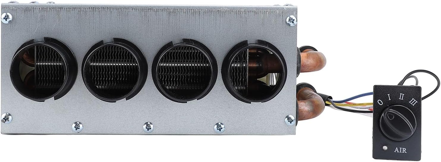 Universal 12V Underdash Heater for Cars Trucks RVs Boats 4 Vent Fast Heating Defroster with 3 Speed Switch