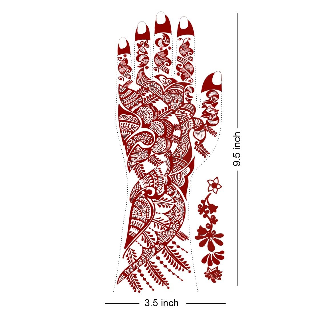 TEMPORARY TATTOOWALA Full hand Henna Mehndi design Both Hand special karva chauth mehandi 1