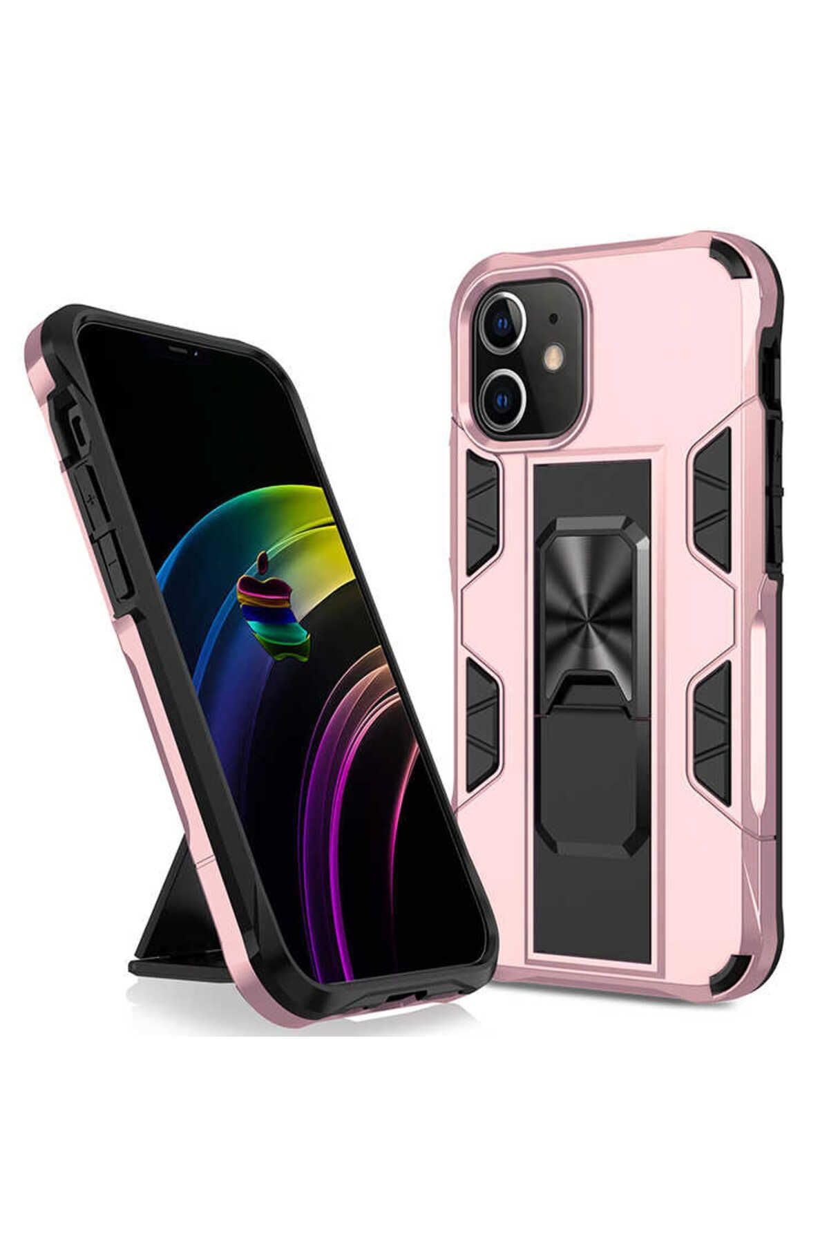 Zore Apple ile uyumlu iPhone 12 Mini Kılıf Volve Kapak Rose Gold